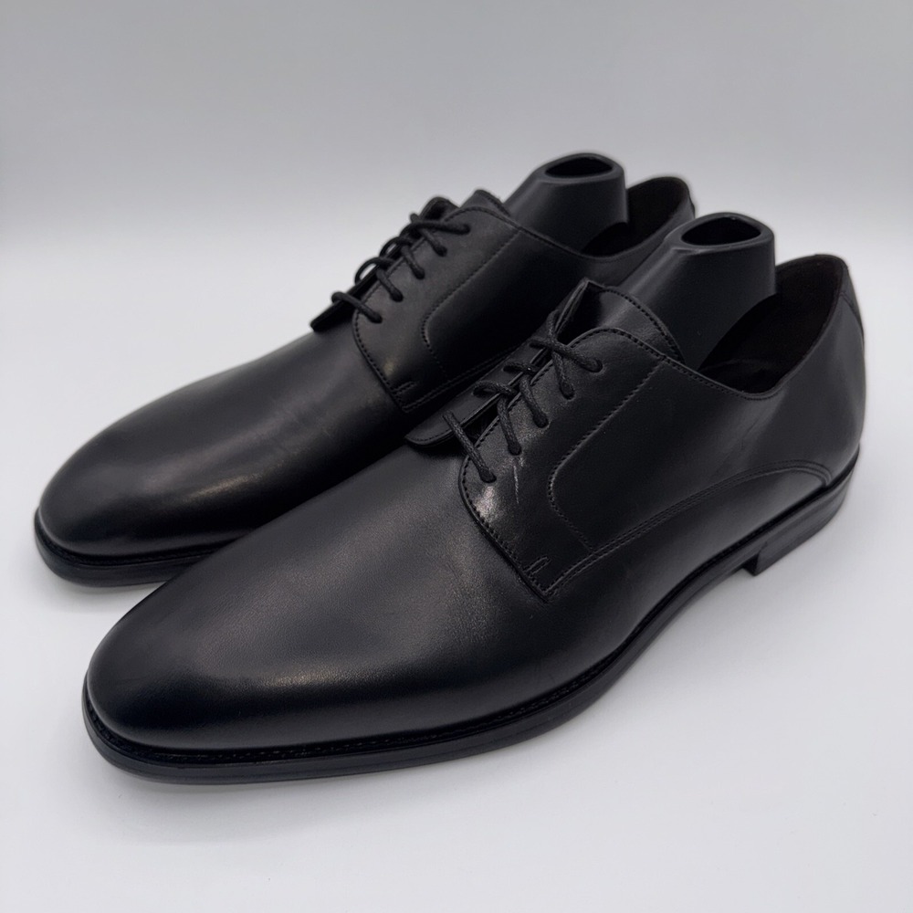 To Boot New York Amadeo Derby‎ Men's Size 8.5 Black Italian Leather